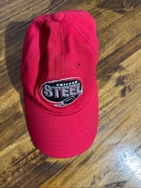 Zephyr Red Chicago Steel Embroidered Logo Cap